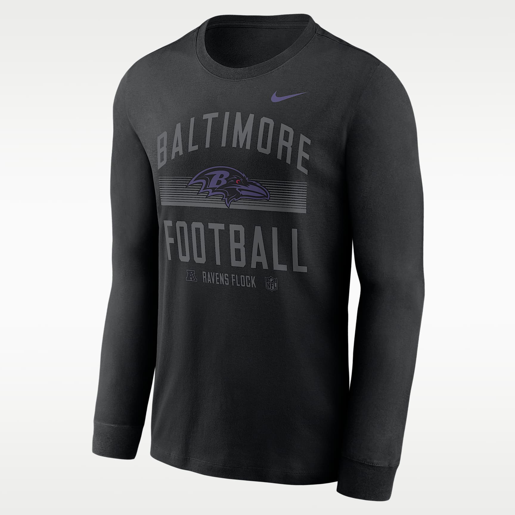 ナイキクツ Baltimore Ravens Essential Men's Nike Dri-FIT NFL Long-Sleeve T